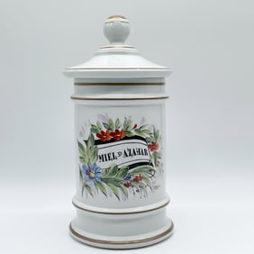 Handpainted Porcelain Apothecary Jar