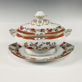 Vista Alegre Small Covered Tureen, Magnolia & Bir