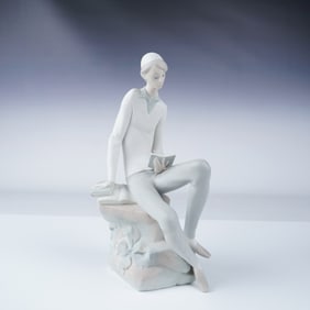 Lladro Porcelain Figurine, Hebrew Student 1014684