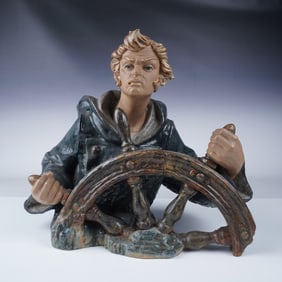 Lladro Porcelain Figurine, Seaman Helmsman 1011325