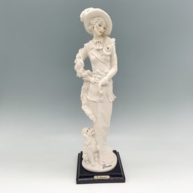 Giuseppe Armani Porcelain Figurine Elegant Lady with Poodle