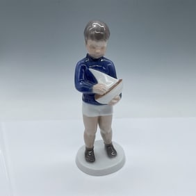 Bing & Grondahl Figurine, Boy with Sailboat 2380