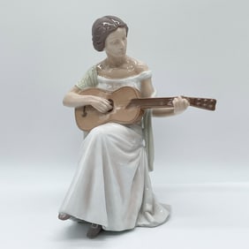 B&G Royal Copenhagen Figure of Woman Playing Guitar