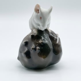 Royal Copenhagen Porcelain Figurine, Mouse on Rock