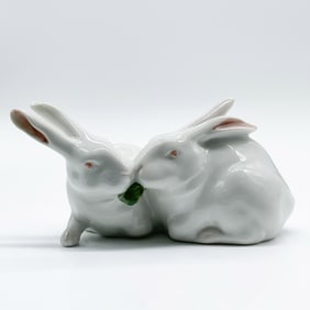 Royal Copenhagen Porcelain Figurine, Pair of Rabbits