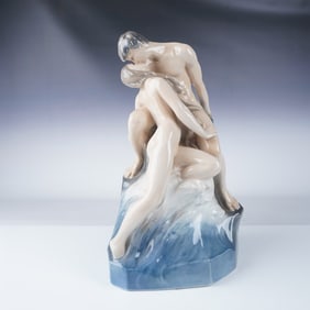 Royal Copenhagen Porcelain Figurine, The Wave and the Rock