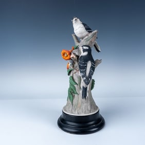 Boehm Porcelain Downy Woodpecker Double Figural