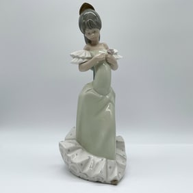 Zaphir Porcelain Figurine, Young Girl with Flowers