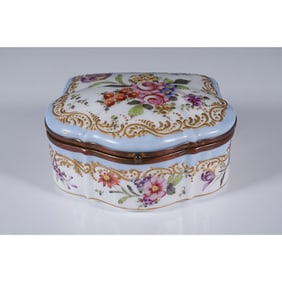 Meissen Hand-Painted Porcelain Trinket Box