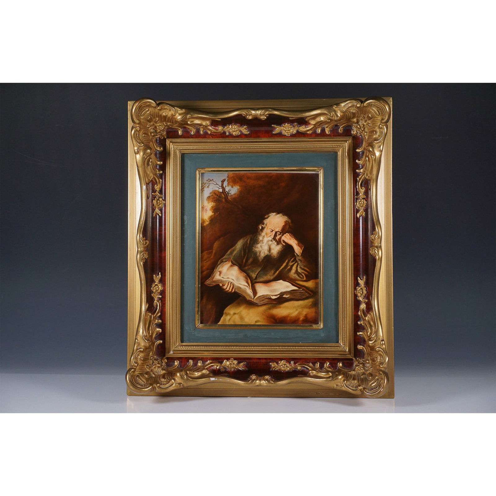 Rosenthal Plaque, Einsiedler by S. Koninck, Framed (1 of 4)