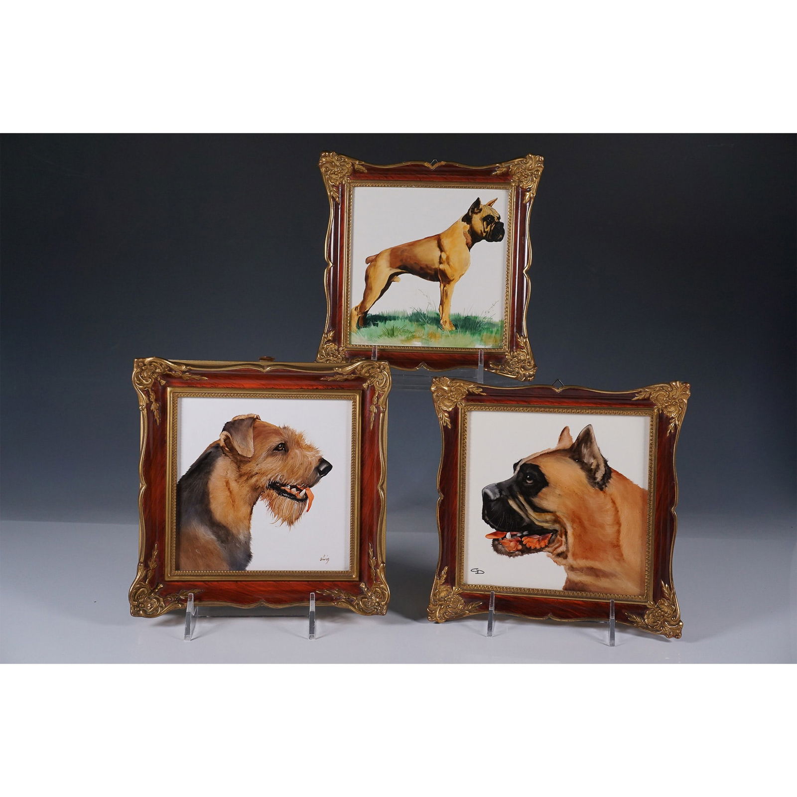 3pc Rosenthal Dog Portrait Plaques (1 of 5)