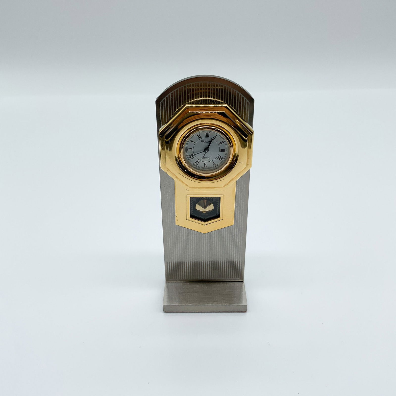 Bulova Desk Clock, Gold-Tone & Brushed Metal (1 of 4)