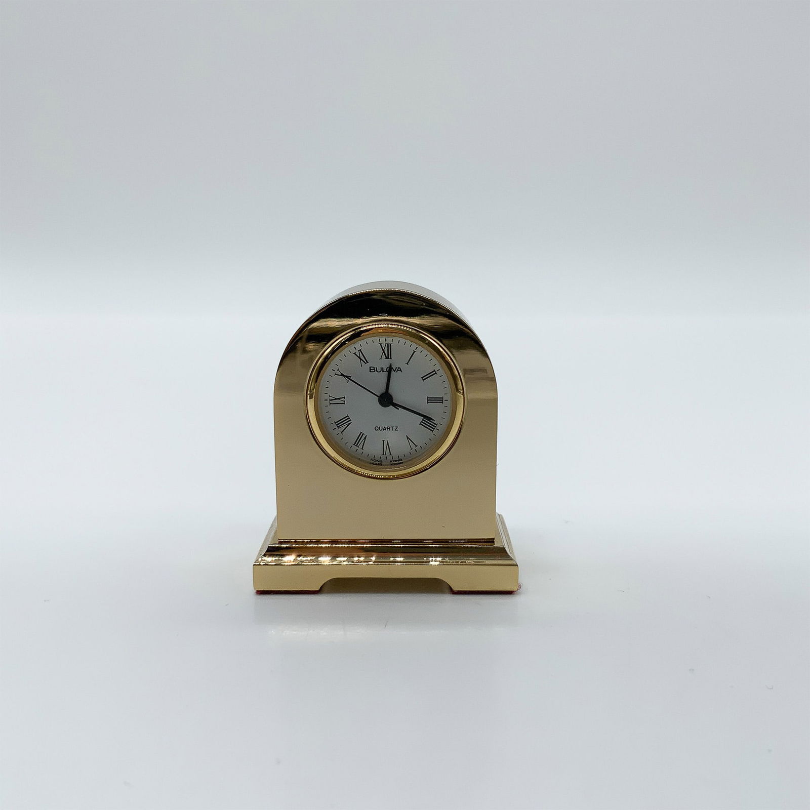 Bulova Miniature Gold-Tone Desk Clock, Arched Design (1 of 4)