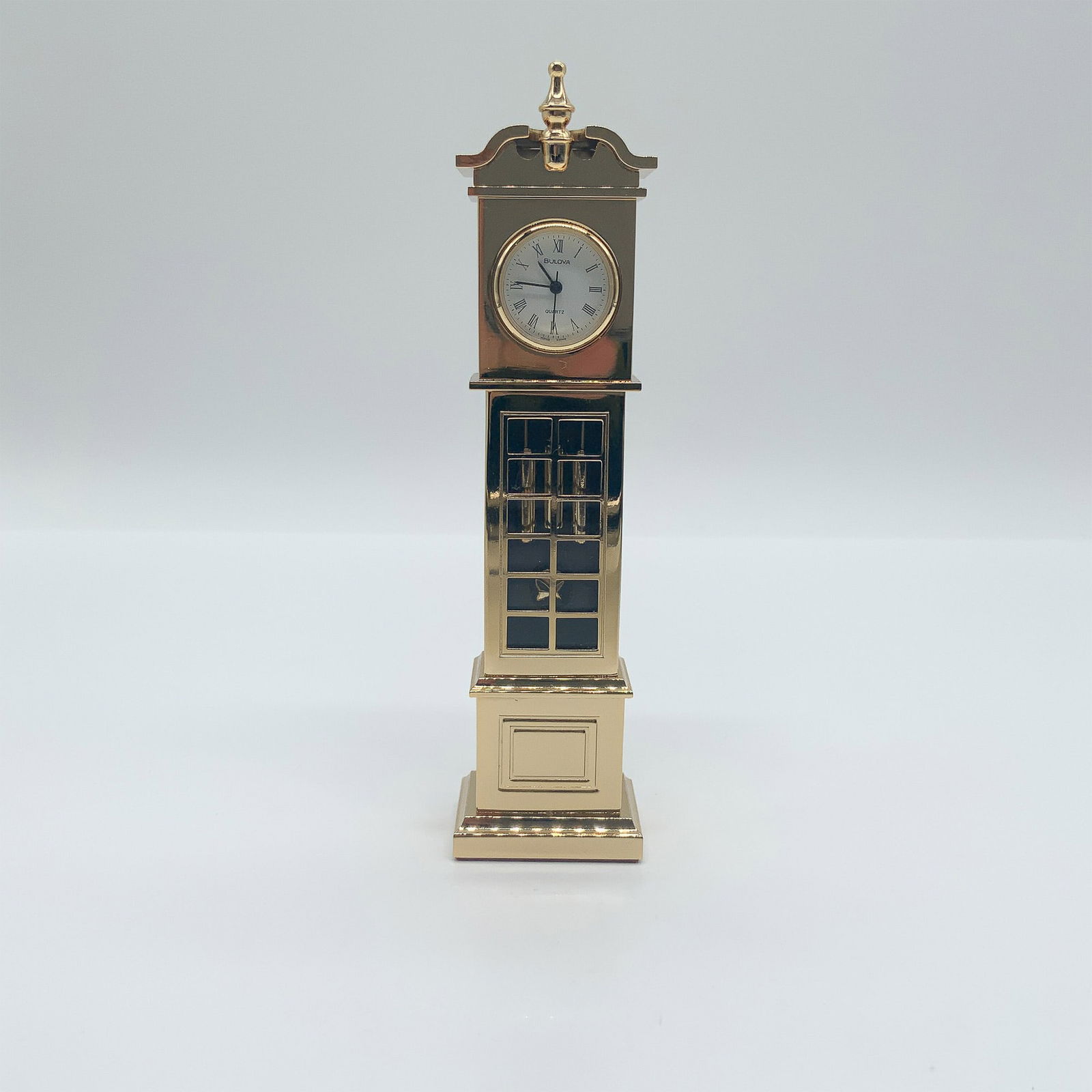Bulova Miniature Grandfather Clock Desk in Gold-Tone Finish (1 of 4)