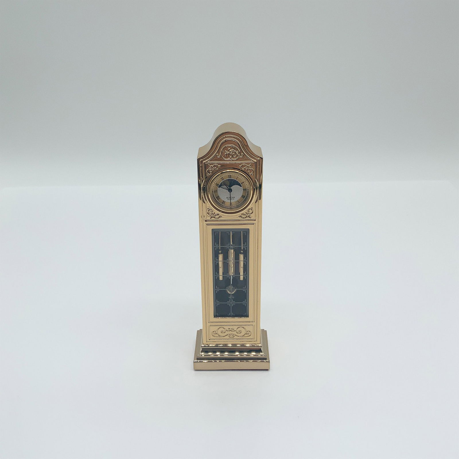 Bulova Miniature Grandfather Clock, Gold-Tone, with Box (1 of 4)