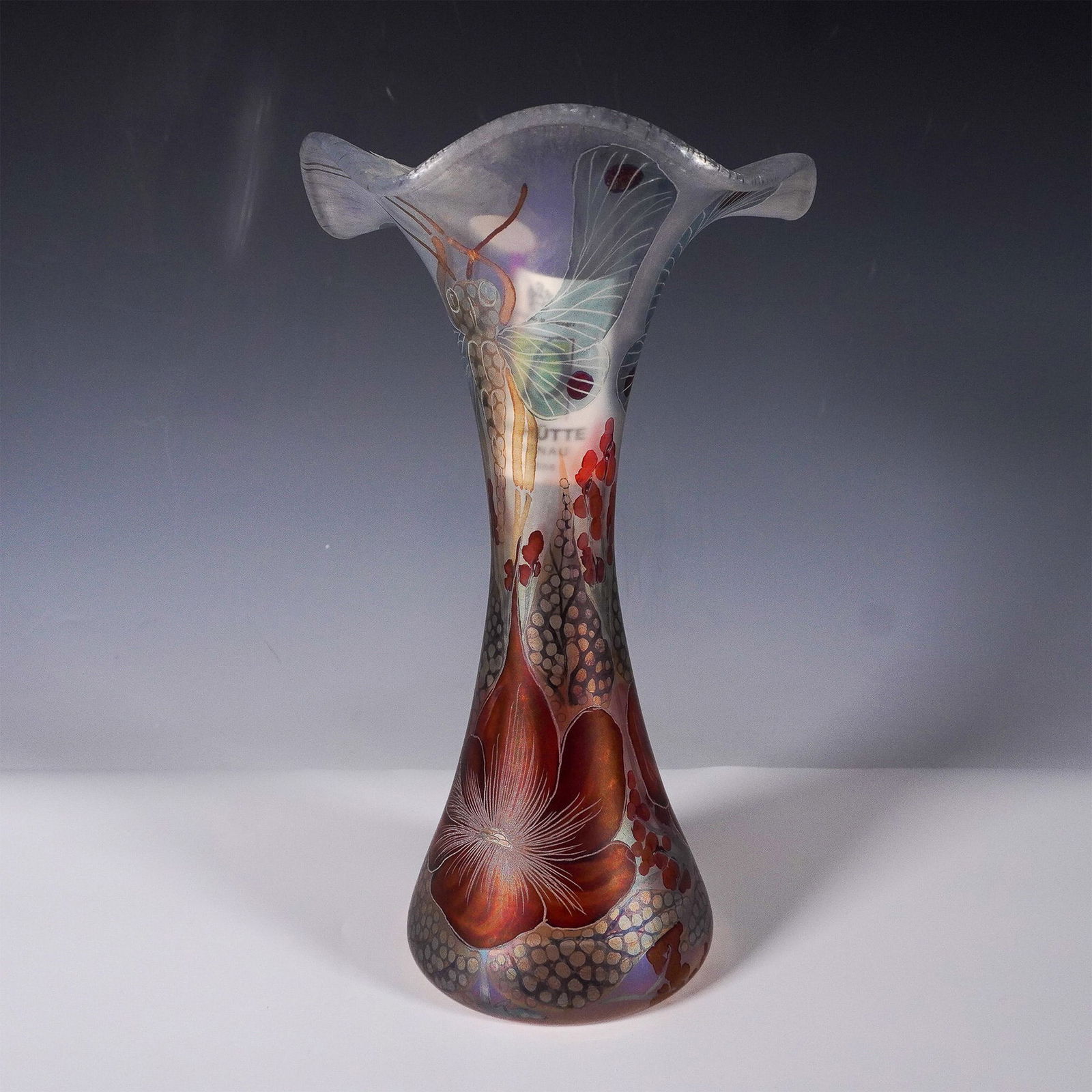 Franz Ursala Poshinger Signed Mouthblown Art Glass Vase (1 of 6)