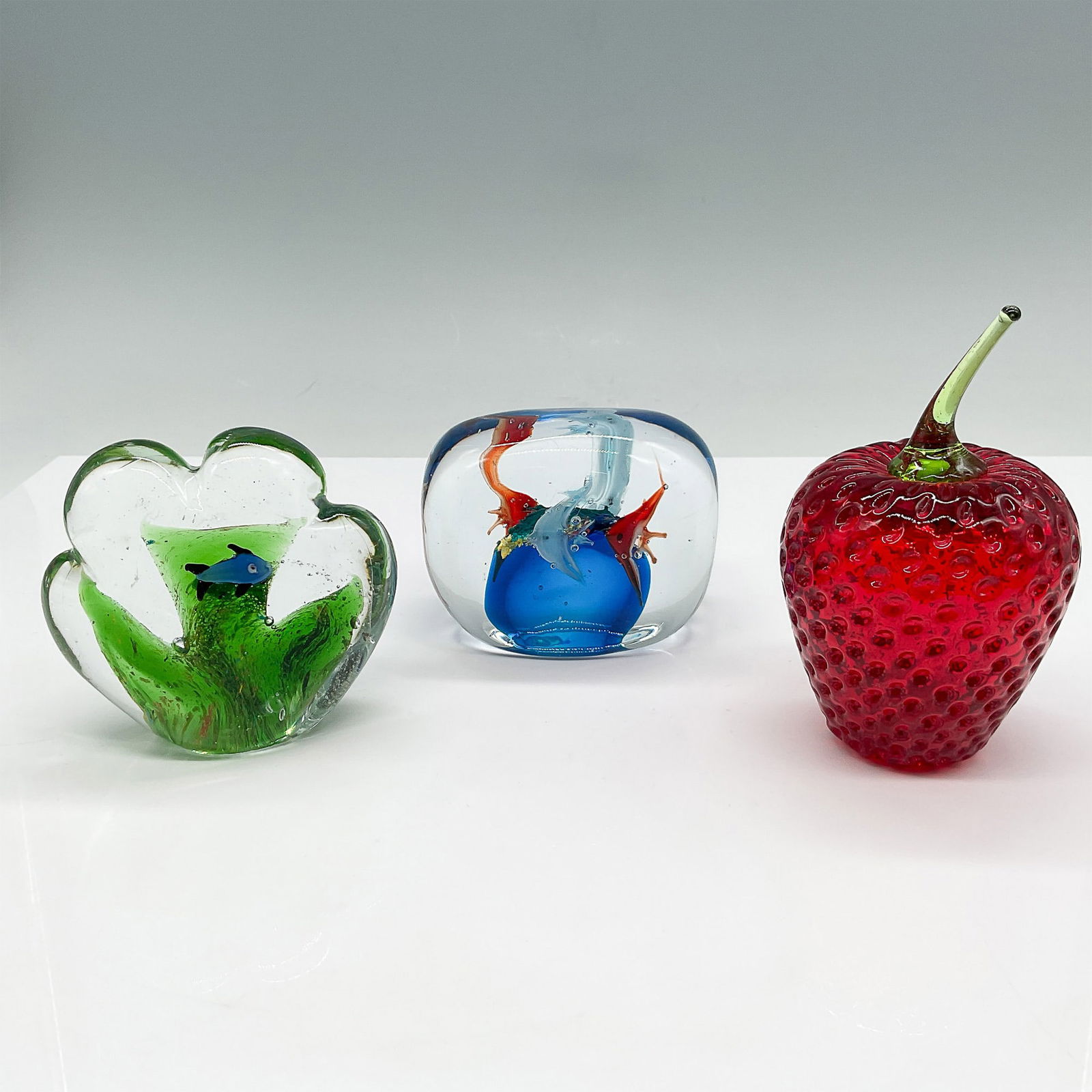 3pc Art Glass Paperweights (1 of 3)