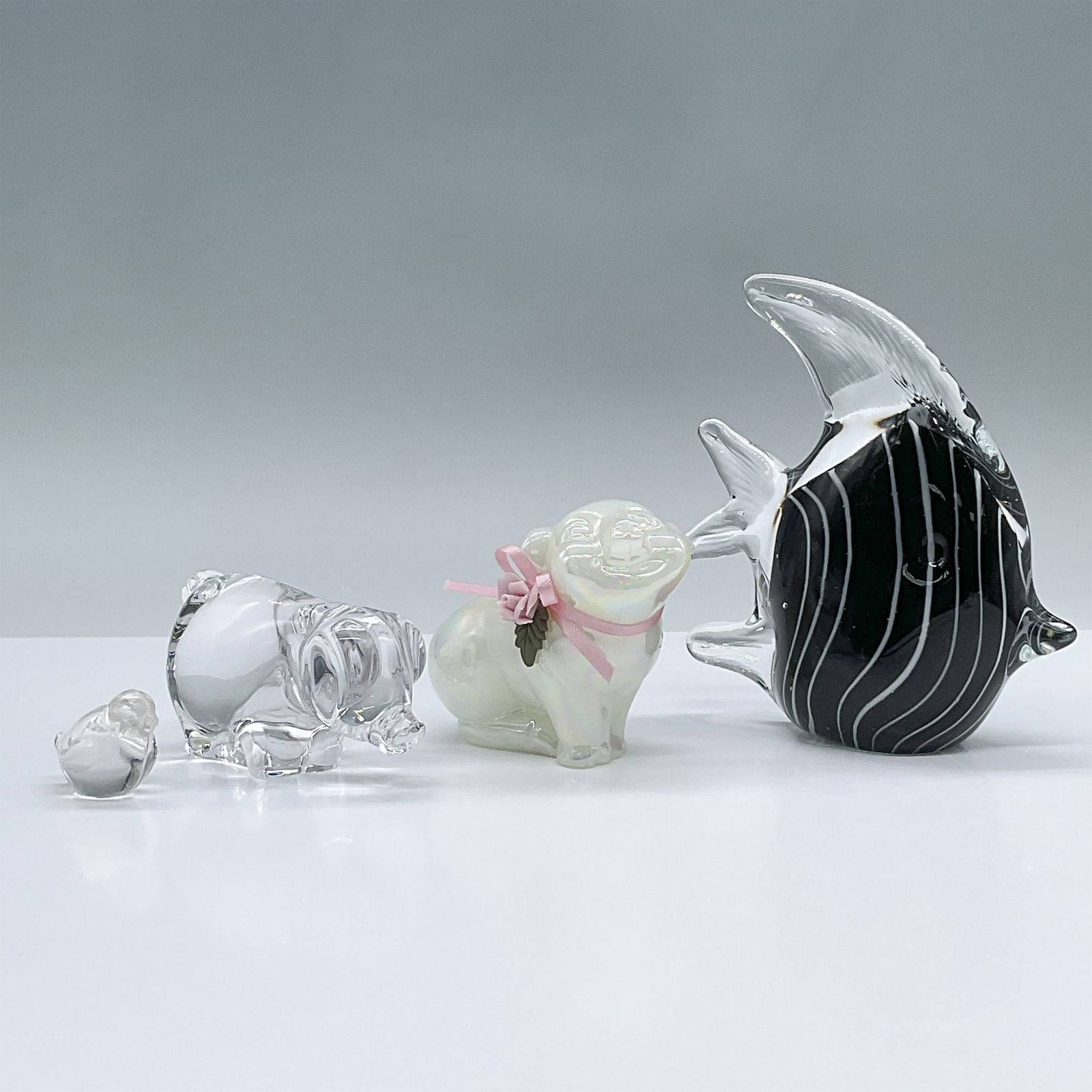 4pc Glass Art Animal Figurines (1 of 7)
