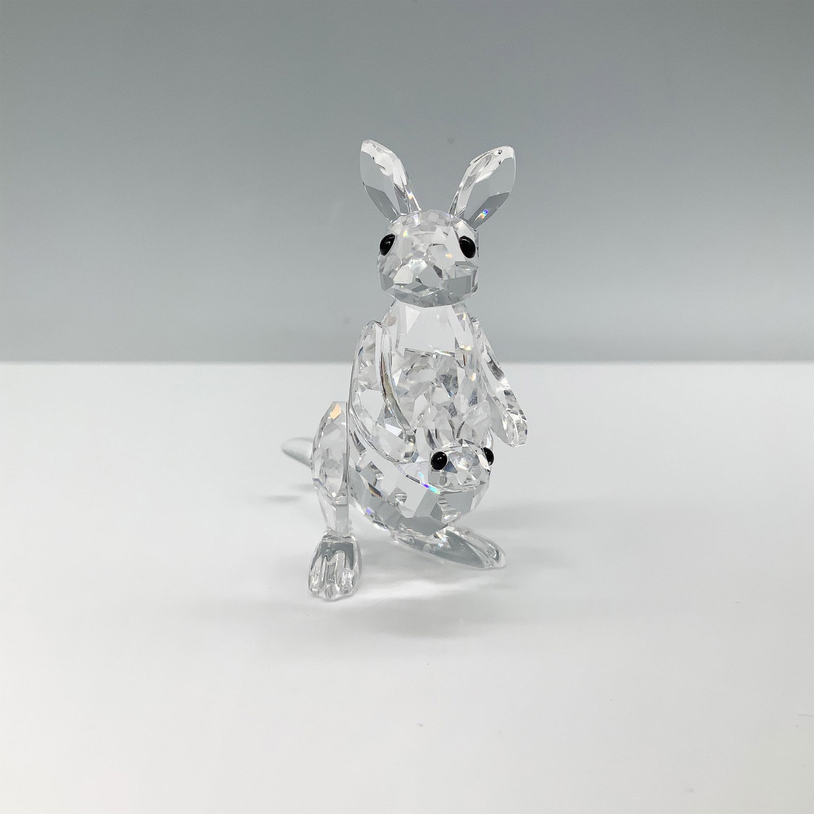 Swarovski Crystal Figurine, Kangaroo with Baby Joey (1 of 3)