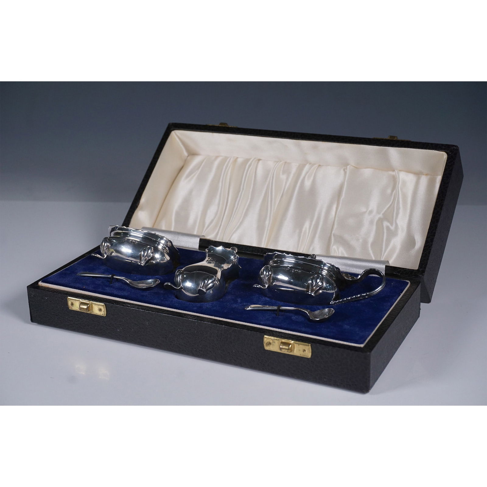 Chick & Sons Sterling Silver Condiment Set, London 1979 (1 of 8)