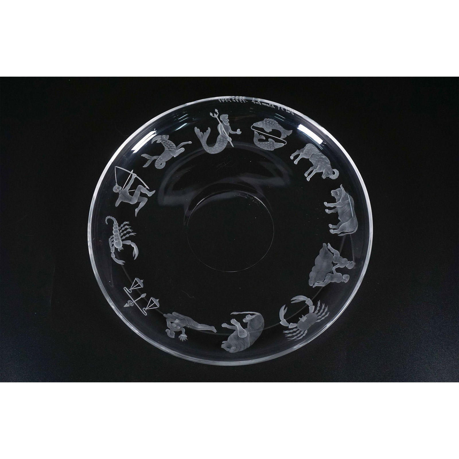 Val St. Lambert Crystal Zodiac Plate (1 of 6)