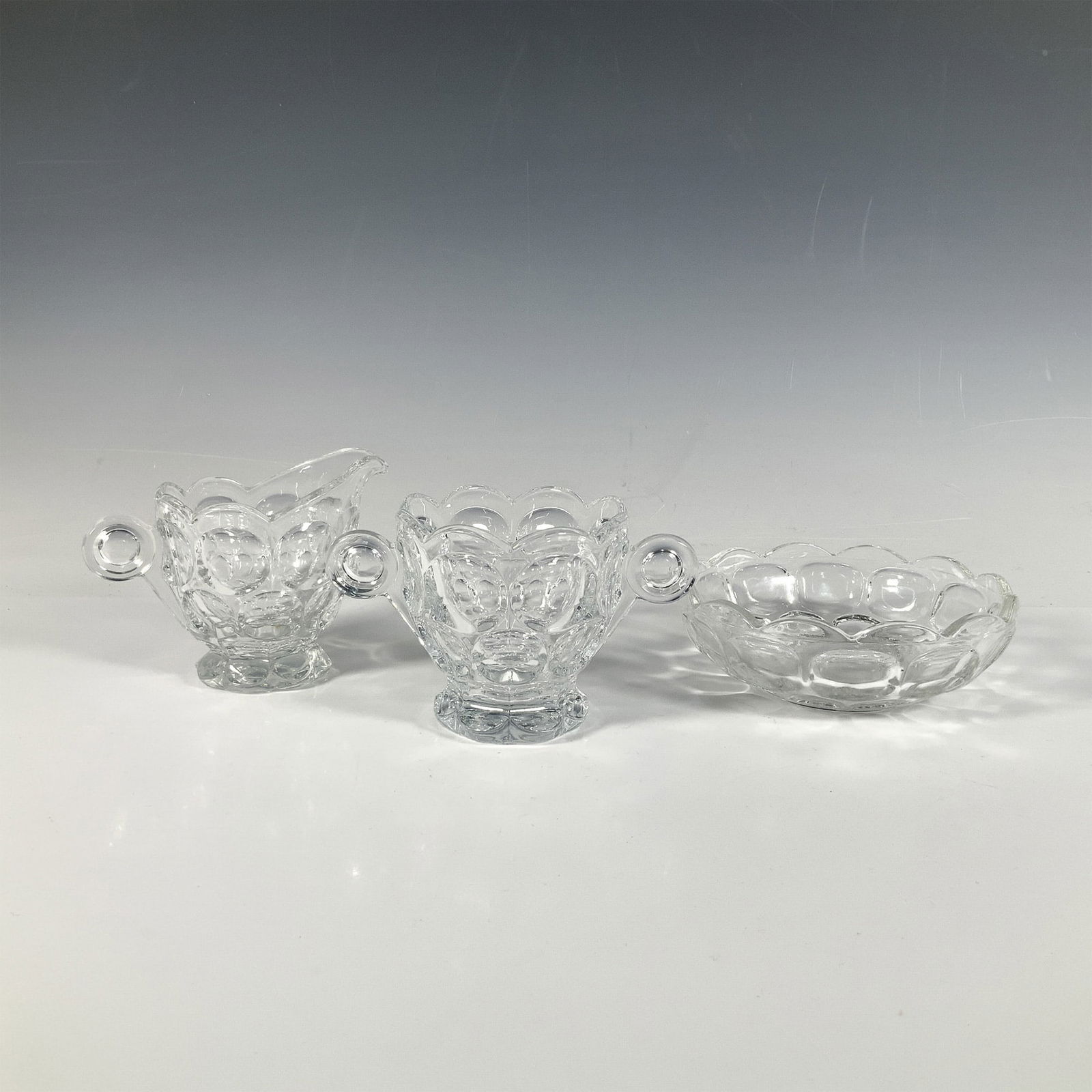 3pc Heisey Whirlpool Glass Tableware (1 of 3)