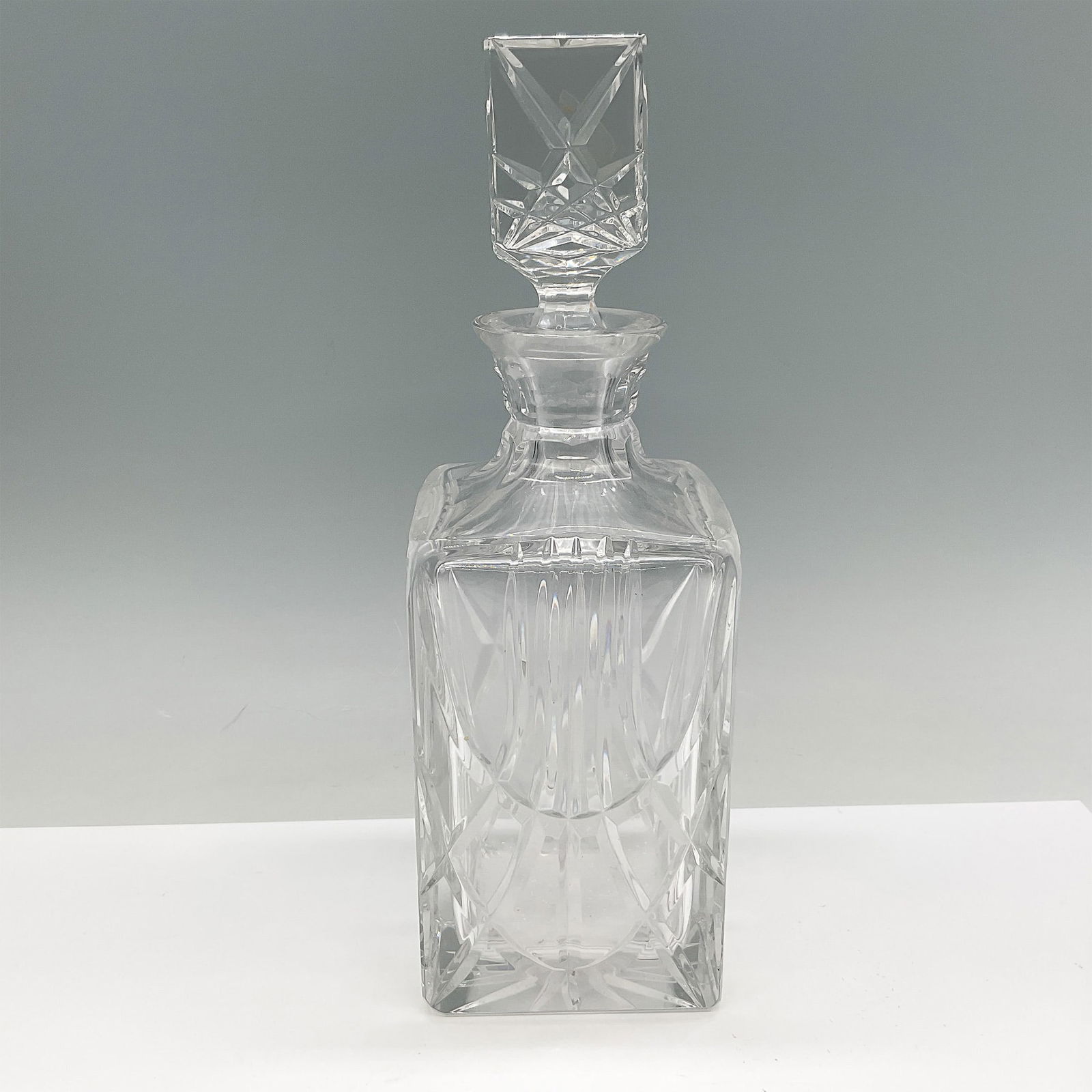 Cut Crystal Square Decanter with Stopper (1 of 3)