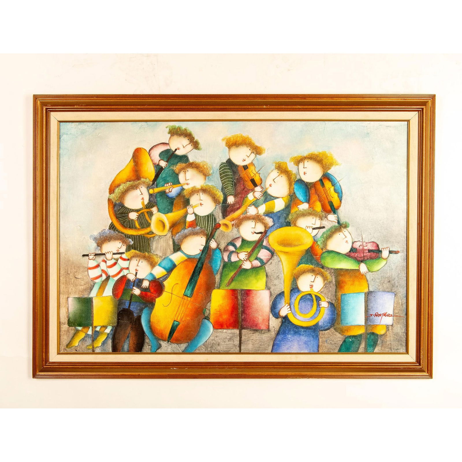Joyce Roybal, Original Acrylic on Canvas, Musicians, Signed (1 of 4)