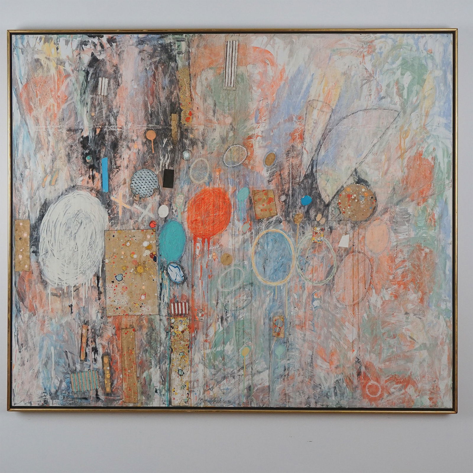 Patrick Archer, Acrylic & Collage on Canvas, Signed (1 of 6)