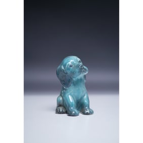 Beswick Blue Glazed Dog Figurine