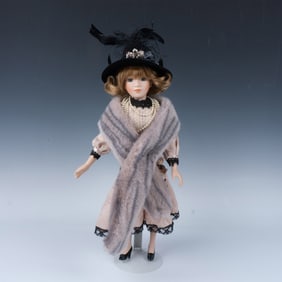 Flapper Era Inspired Porcelain Doll