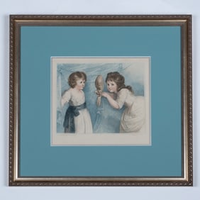 After Luigi Schiavonetti Stipple Engraving, The Mask