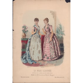 20pc French Fashion Magazine Engravings, La Mode Illustree