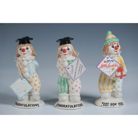 3pc Beswick Little Lovables Clown Figurines Set