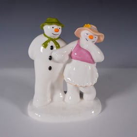 Coalport Snowman Figurine, "The Bashful Blush"