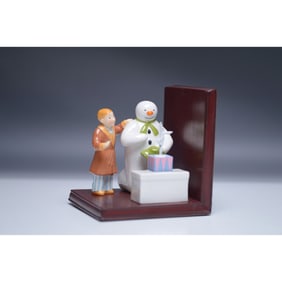 Coalport The Snowman Bookend