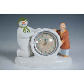 Coalport The Snowman Clock