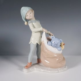 Lladro Porcelain Figurine, Santas Sack of Dreams 1006894