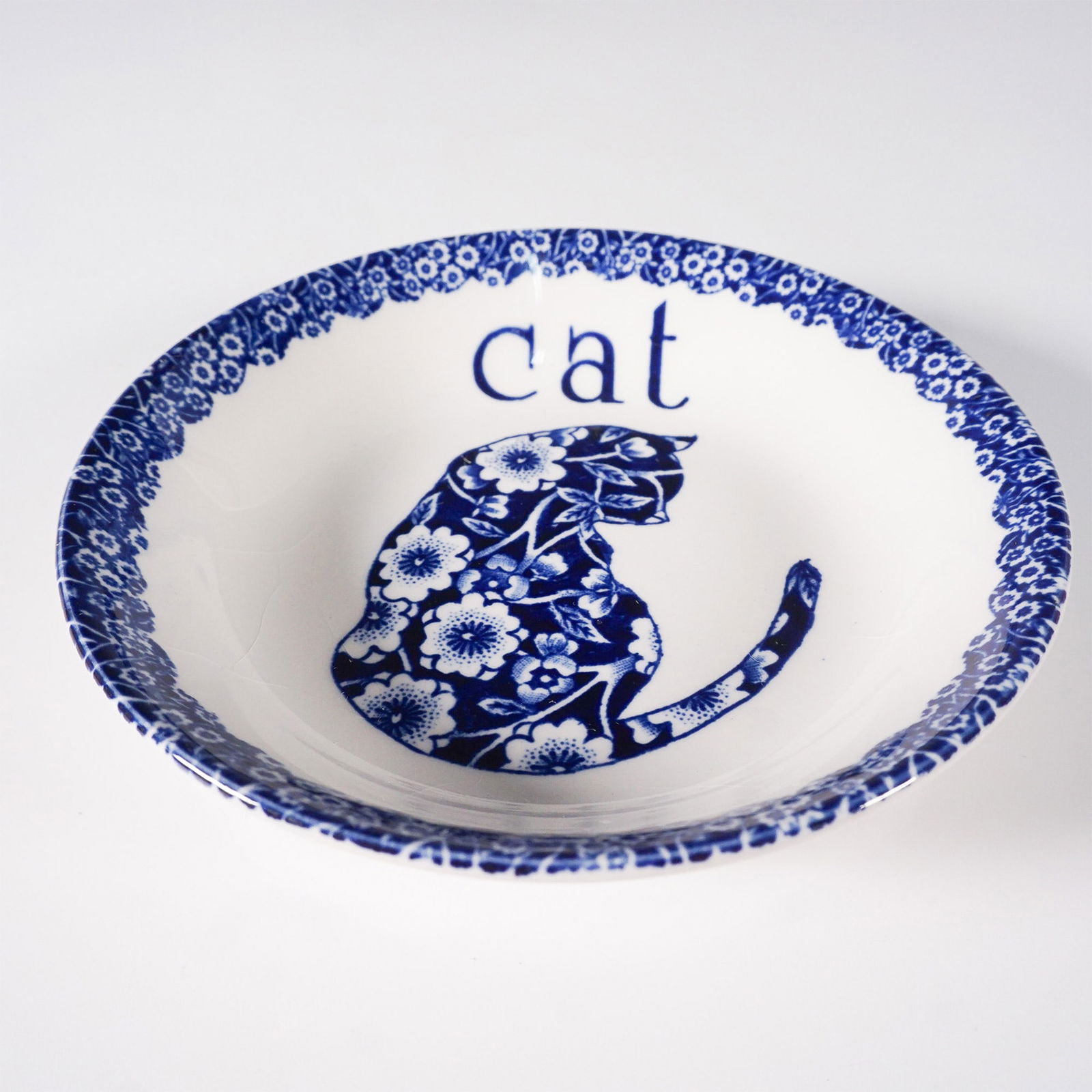 Staffordshire Burleigh Calico Cat Dish (1 of 3)