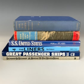 6pc Maritime Passenger Ship Book Collection