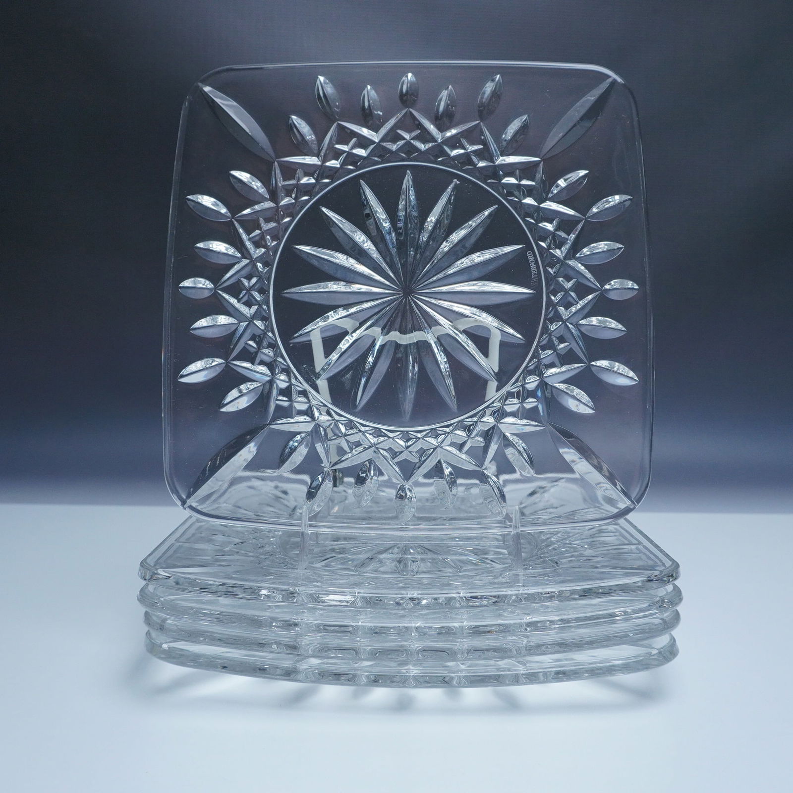 5pc Waterford Crystal Square Plates, Lismore (1 of 4)