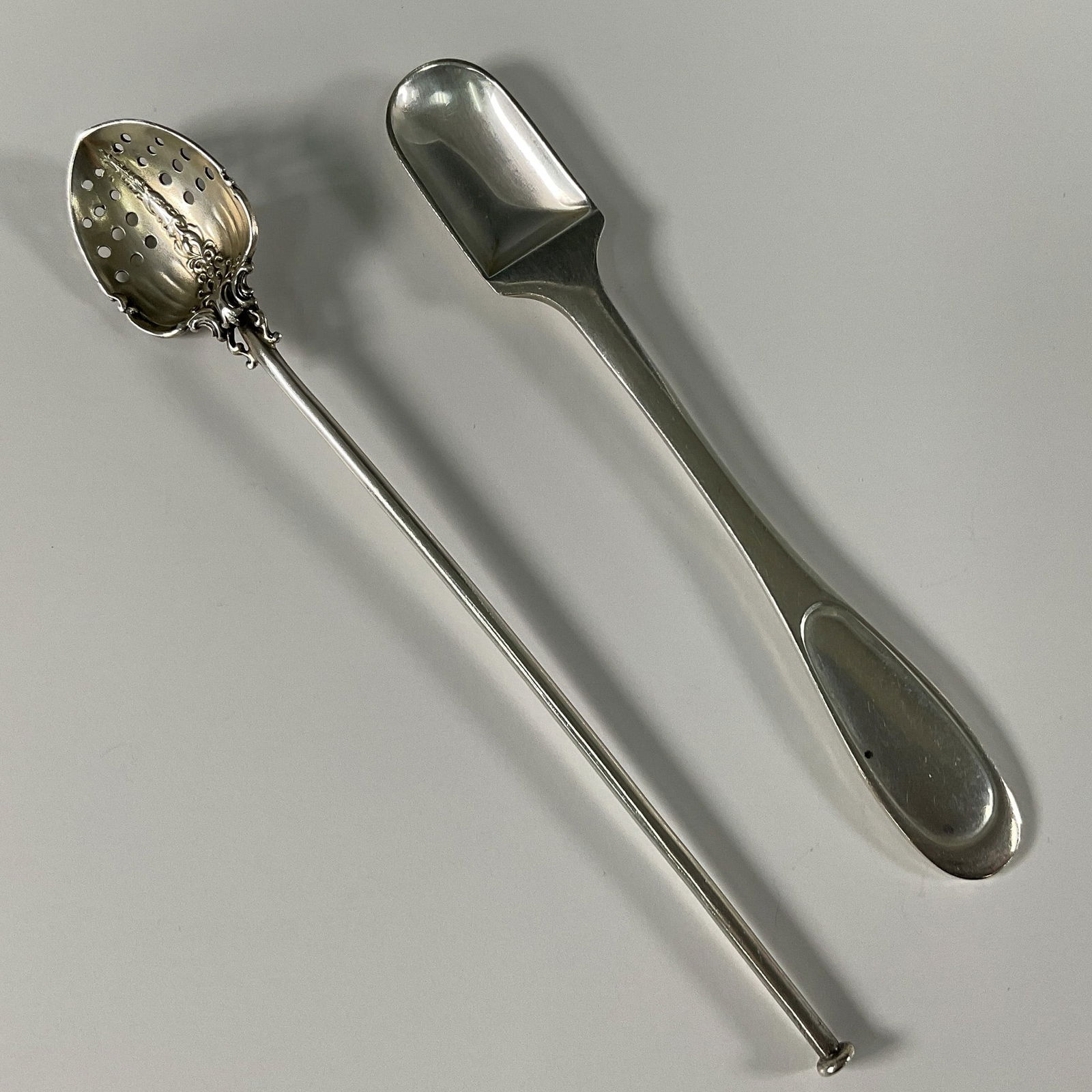 2pc American Sterling Silver Sugar Spoons, Gorham and Stieff (1 of 5)