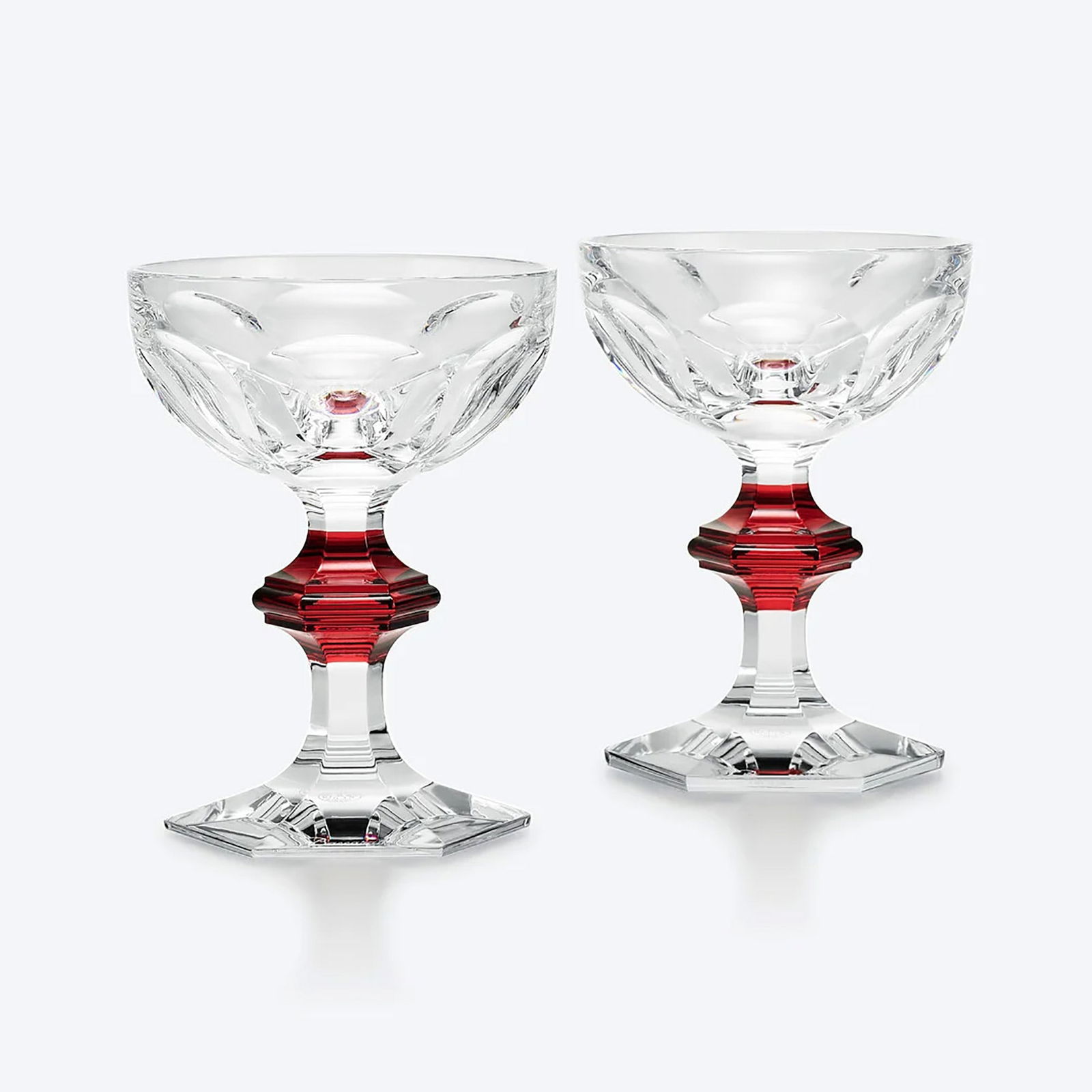 Baccarat Crystal Champagne Coupe Red Knob, Sealed Box (1 of 1)