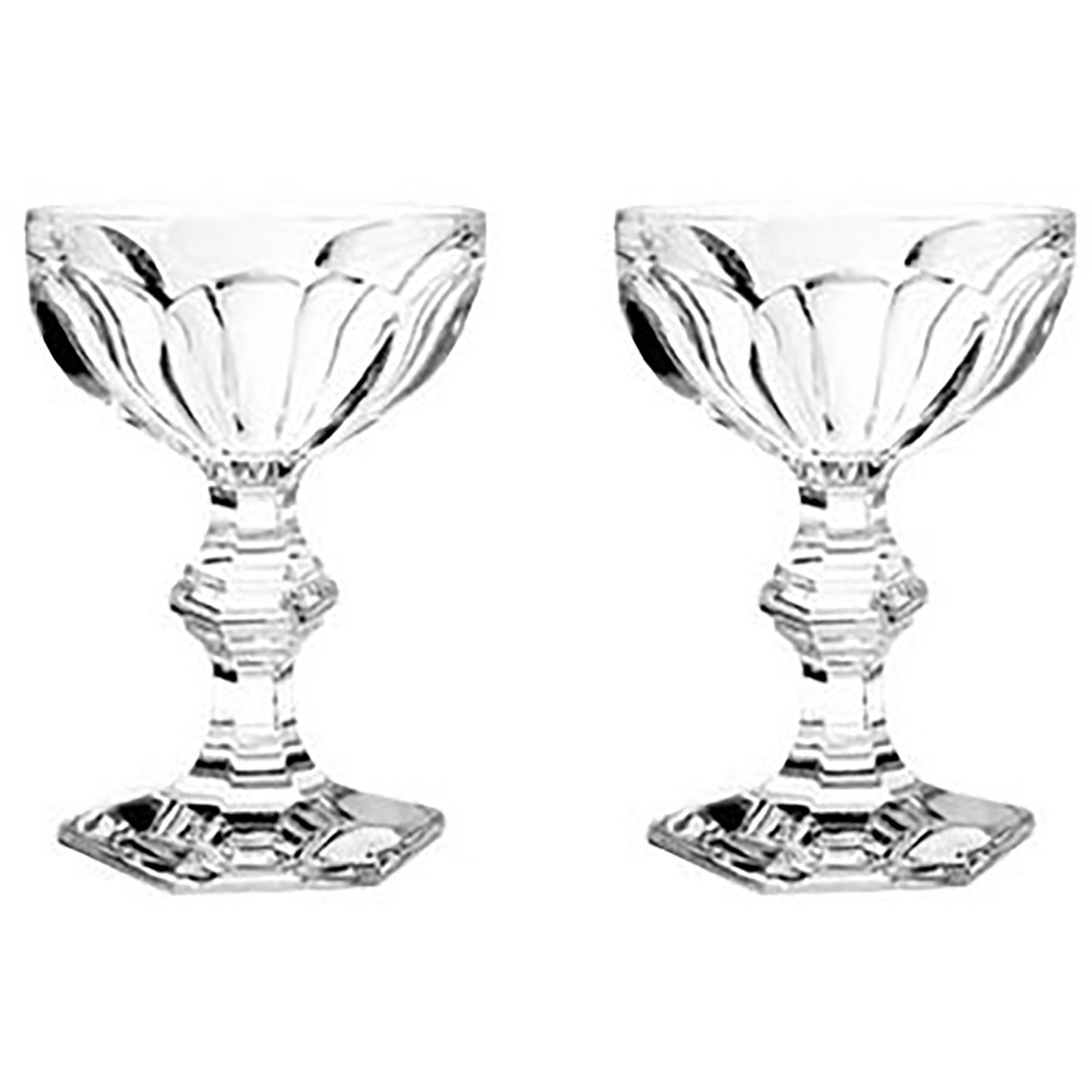 Baccarat Crystal Clear Champagne Coupe, Sealed Box: This Baccarat Crystal Clear Champagne Coupe is part of the renowned Harcourt 1841 collection, first introduced in 1841. Known for its exquisite craftsmanship, the coupe features Baccarat's signature h