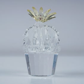 Swarovski Crystal Figurine, Cactus Flowering with Box