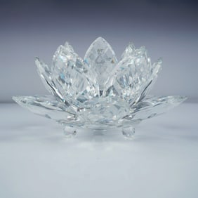 Swarovski Crystal Waterlily Candleholder with Box