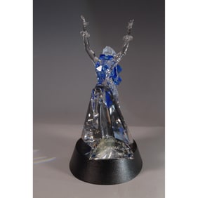 3pc Swarovski Crystal Figurine, 2002 AE Isadora + Base & Plaque
