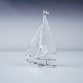 Swarovski Crystal Figurine, Sailboat with Box