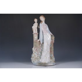 Zaphir Porcelain Figurine, Girl With Cupid