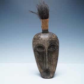 Indonesian Timor Hand-Carved Wooden Tribal Mask